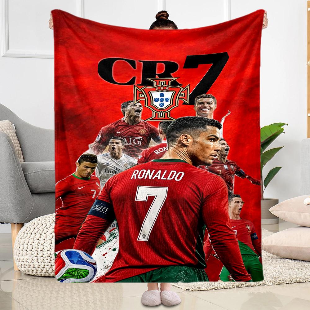 Cristiano Ronaldo Blanket Comfortable Great For Bed Bedding Sofa Allseason Use Stylish Decor Suitable For Gifting Relatives And Friends
