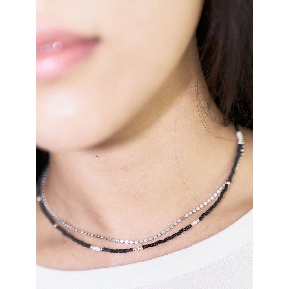 Love Skinny Beads Necklace Black