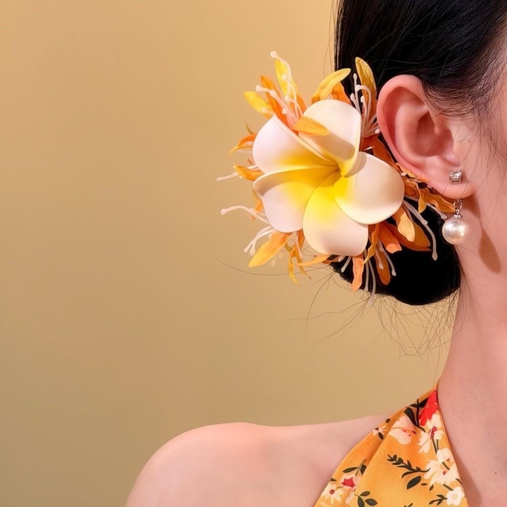 Vintage Water-Sprinkling Festival Hair Clip Fresh Floral Headwear Side Bangs