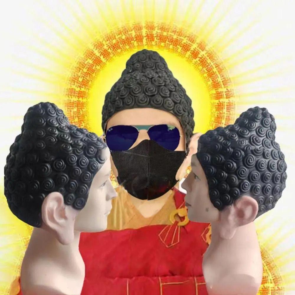 Unique Buddha Headgear Flexible Buddha Mask Swimming Caps Buddha Swimming Hat  Themed Events