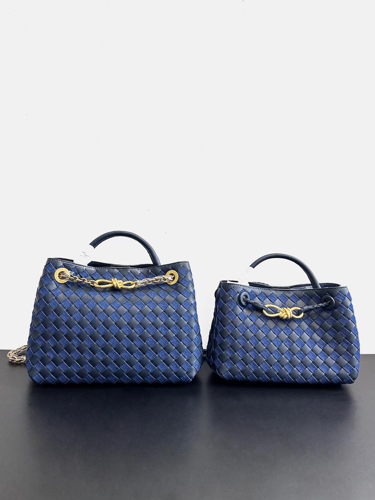 New Woven Bow Large Capacity Leather Shoulder Bag For Women Single Shoulder Diagonal Cross Handbag