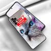 Funny Cat Dog Phone Case For Samsung Galaxy A21 A30 A50 A52 S A13 A22 A32 A33 A53 A73 5G A11 A12 A31 A51 A70 A71 A72 Black Cover