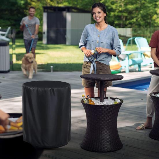 Чехол для барного стула Водонепроницаемая сетка Защита от мусора Регулируемая кулиска Ветрозащитный Чехол для уличного стола для патио Чехол от пыли для барного стула