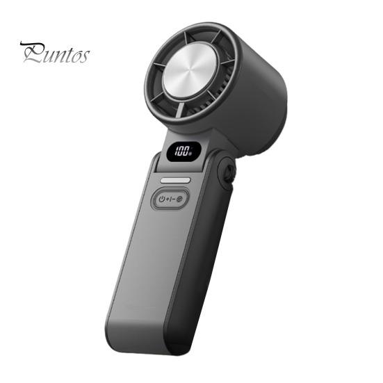 Ручной складной вентилятор со 100-скоростным регулируемым светодиодным дисплеем, USB-перезаряжаемый охлаждающий вентилятор, летний портативный дорожный мини-персональный вентилятор для улицы