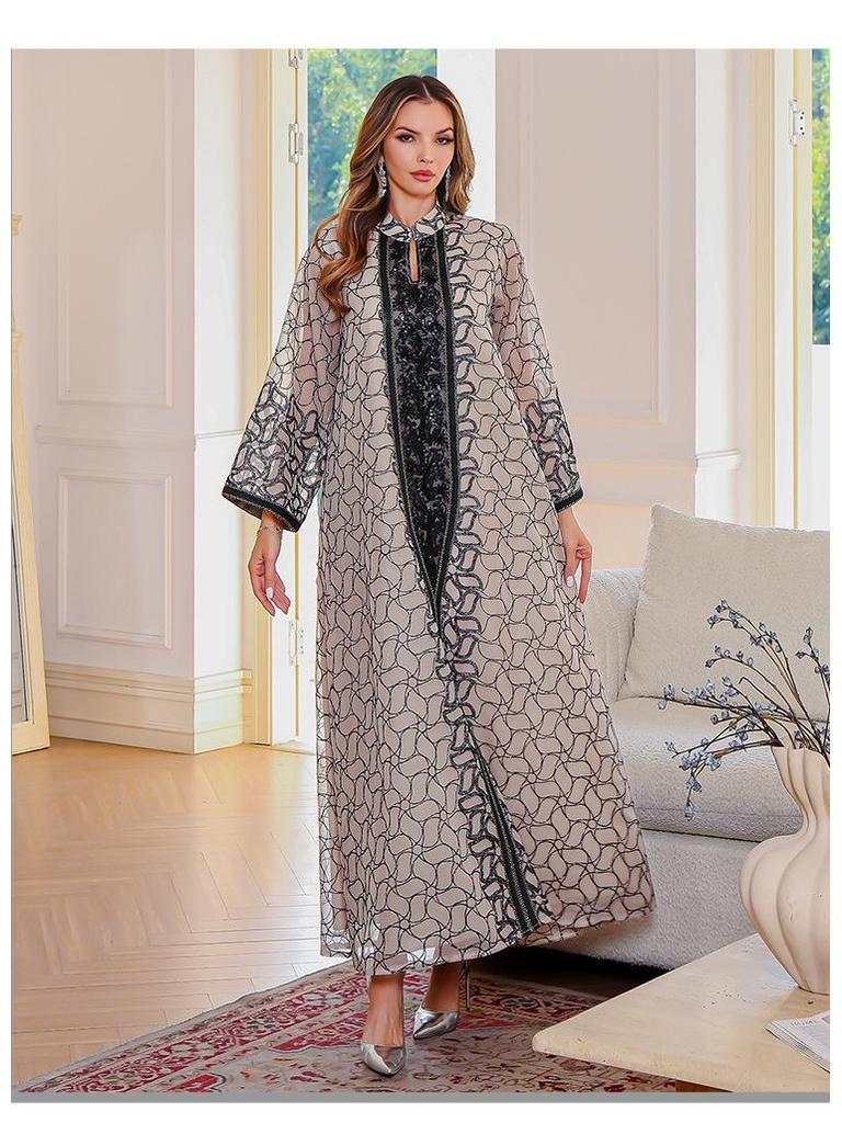 New Arrival: Sequin Abaya - Long Robe/Dress for Muslim Women, Middle Eastern/Arabic Style, Dubai-Inspired