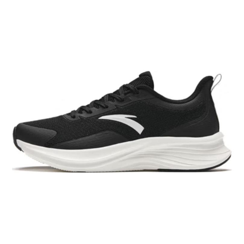 Anta Comfortable Cushioning Slip Resistant Low top Running Shoes Women's Black White 122425541-5