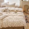 Class A Sleeping Naked, Maternal And Infant Grade Four-Piece Set, Pure Cotton Dormitory 3Pcs Set, Washed Cotton Quilt Cover, Bed Hat Model