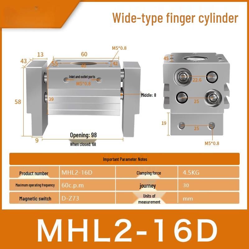 Rongyu MHL2 Series Pneumatic Finger Gripper