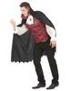 Костюм готического вампира на Хэллоуин для взрослого - MisterFiesta - Рубашка 2 в 1 - Черные брюки - Черный плащ