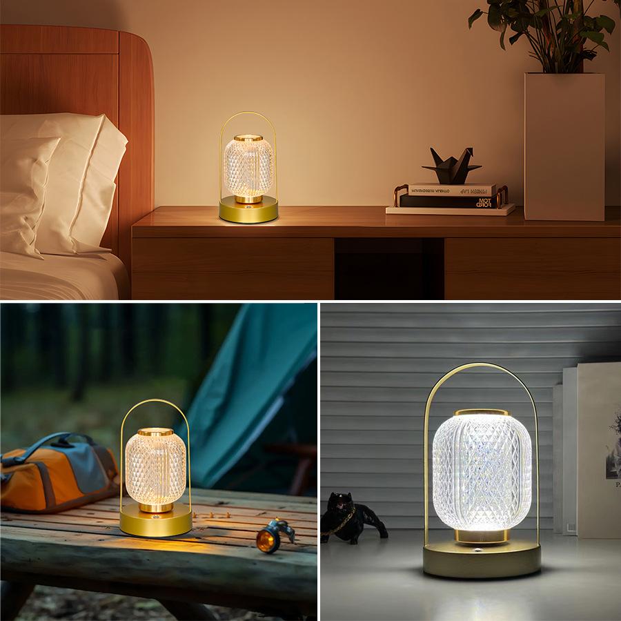 Креативная лампа для чтения, портативный фонарь, светодиодный прикроватный светильник с регулируемой яркостью, перезаряжаемый ночник