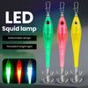 Fishing Lure Light with Squid Hook Deep Drop Underwater Fish Collection Tool Lure Bait LED Luminous Lamp Sea Fishing Accessories