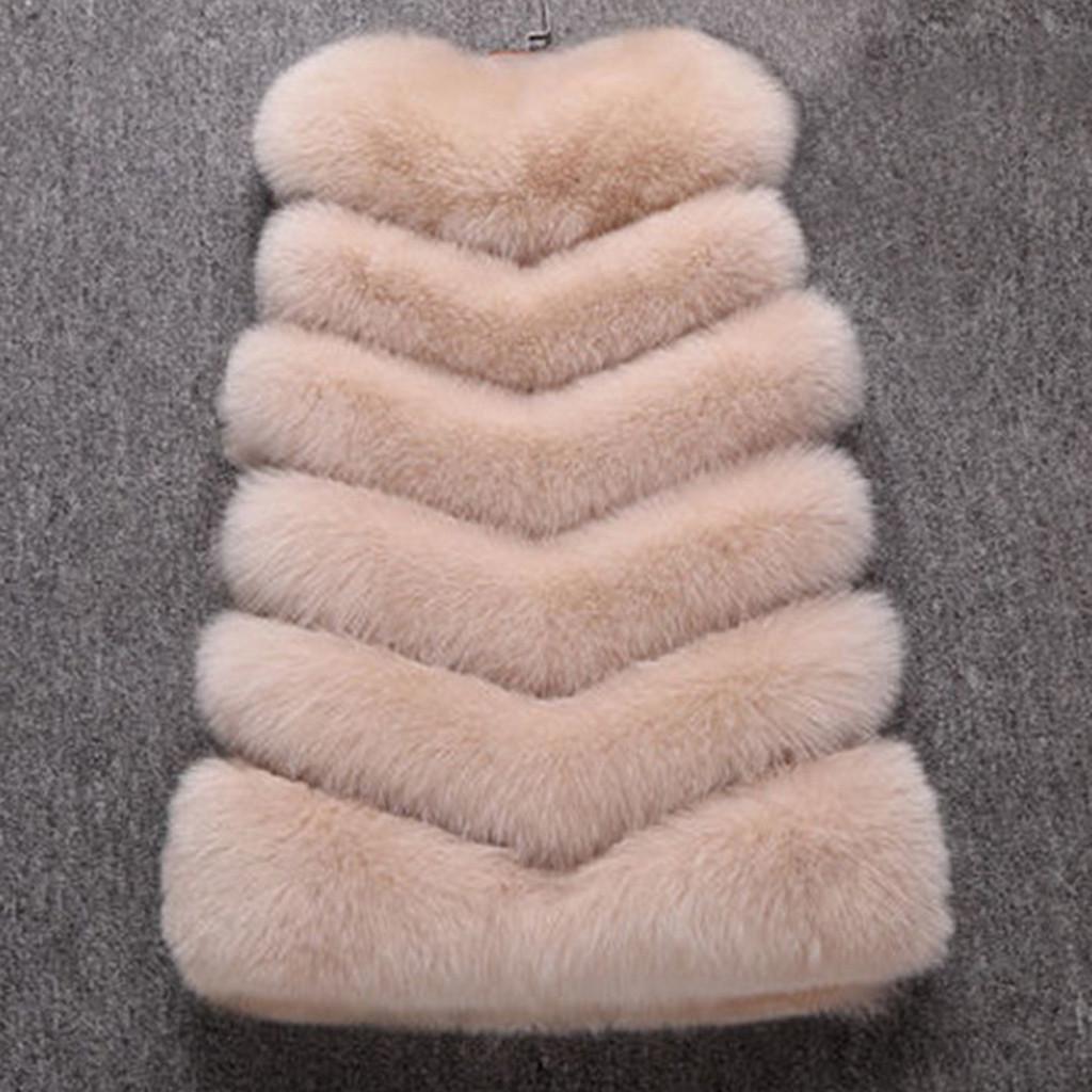 Womens Ladies Sleeveless Color Waistcoat Solid Winter Loose Vest Coat