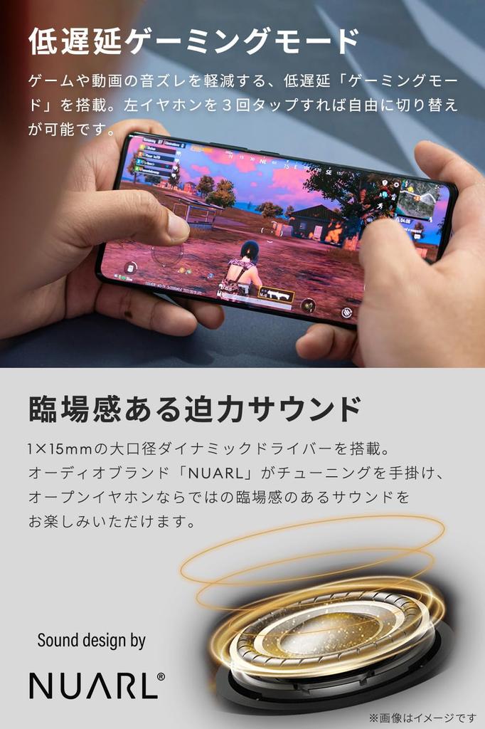 2025 Award Audio Fully Wireless Earphones That Do Not Block Your Ear Lightweight Low Delay Call IPX4 Up To 18 Hours Playback Pouch [VGP Winner] (nb)