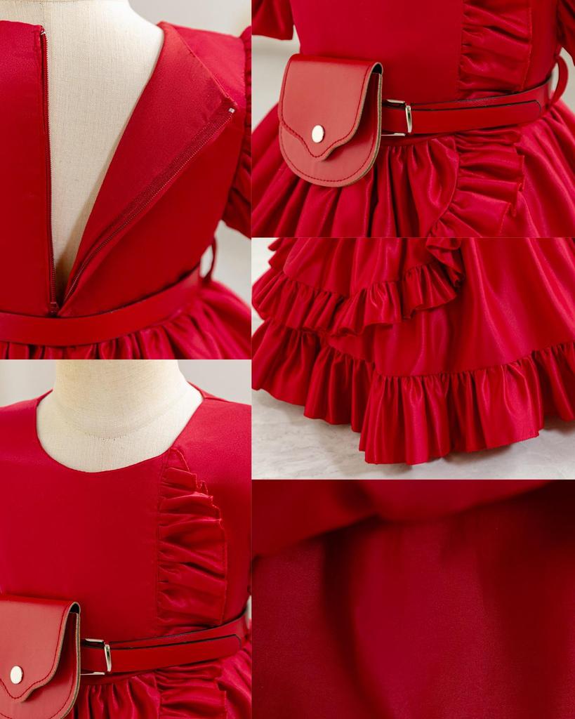 Стильное платье принцессы для девочек - Рождественское и Подарочное атласное платье