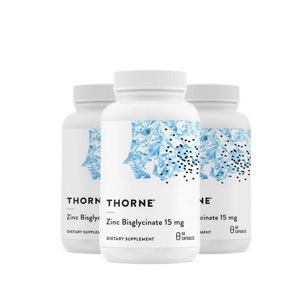 Thorne Research Цинк Биглицинат 15 мг Капсулы 60 Таблеток 3 шт
