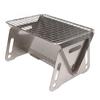Folding BBQ Grill Heat Resistant Stainless Steel Collapsible Charcoal Grill Camping Grill with Ventilation Holes