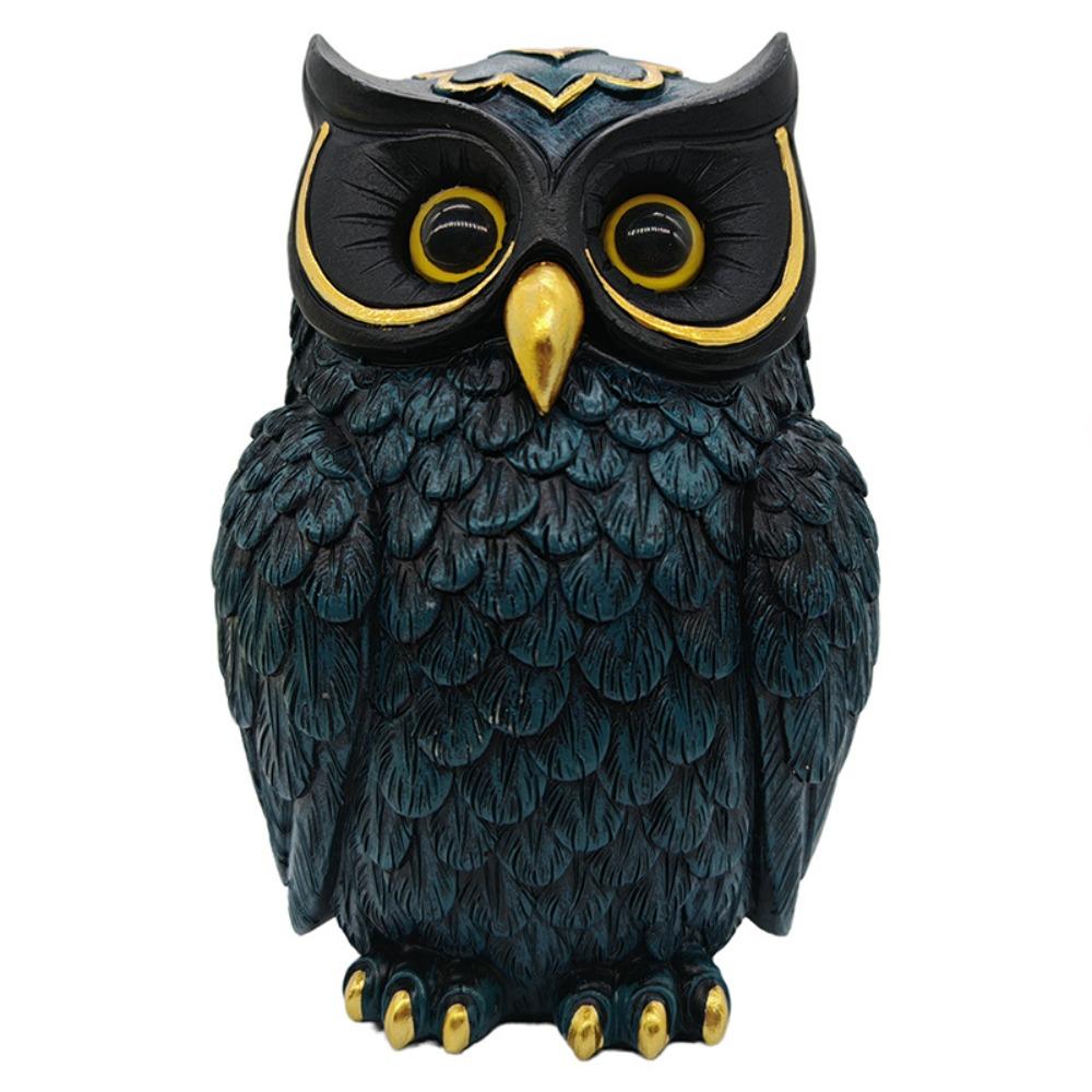 Cute Owl Statue Vintage Owl Sculpture Entryway Decoration Animal Statue TV Cabinet