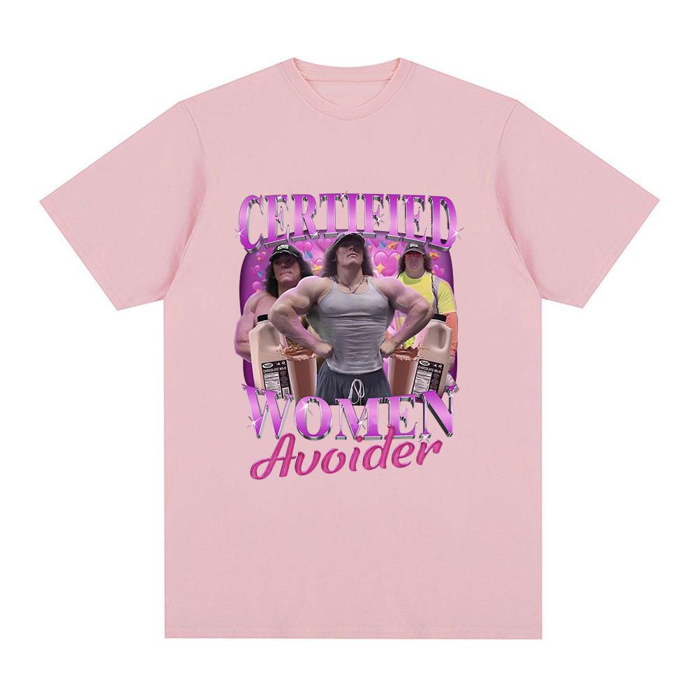 Certified Women Avoider Sam Sulek T Shirt Vintage Gym Fitness Lovers Graphic Tshirts Unisex 100 Cotton Casual Oversized Tee Shirt