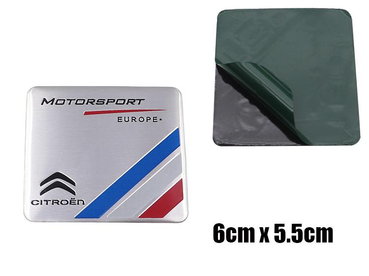 1pcs 3D Citroen Car logo aluminum sticker Fender side Rear Bumper tail door trunk sticker Emblem sticker styling Accessories