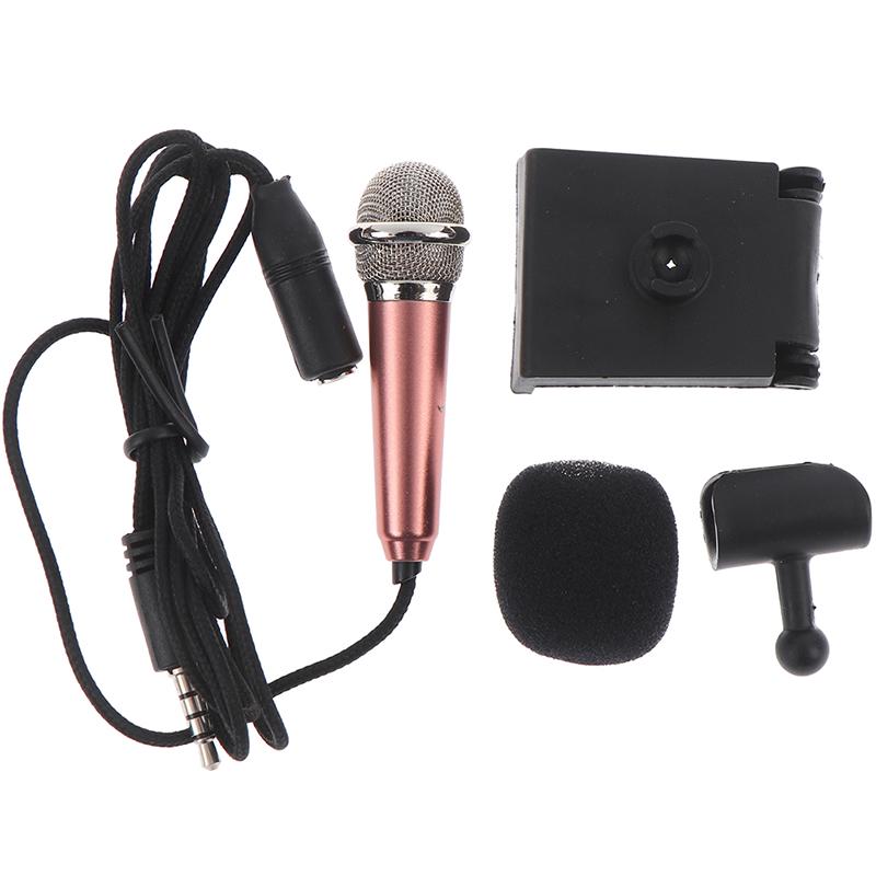 Portable 3.5Mm Stereo Studio Mic Ktv Karaoke Mini Microphone For Cell Phone Pc