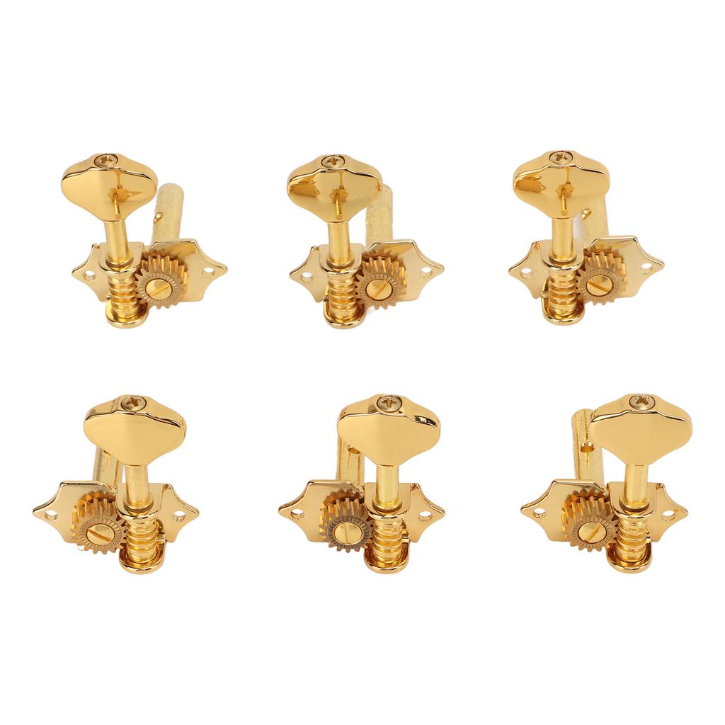 6 шт. Колки для настройки гитарных струн Металлические Открытые Колки Ключи Головки машинок Комплект для Акустической Электрогитары