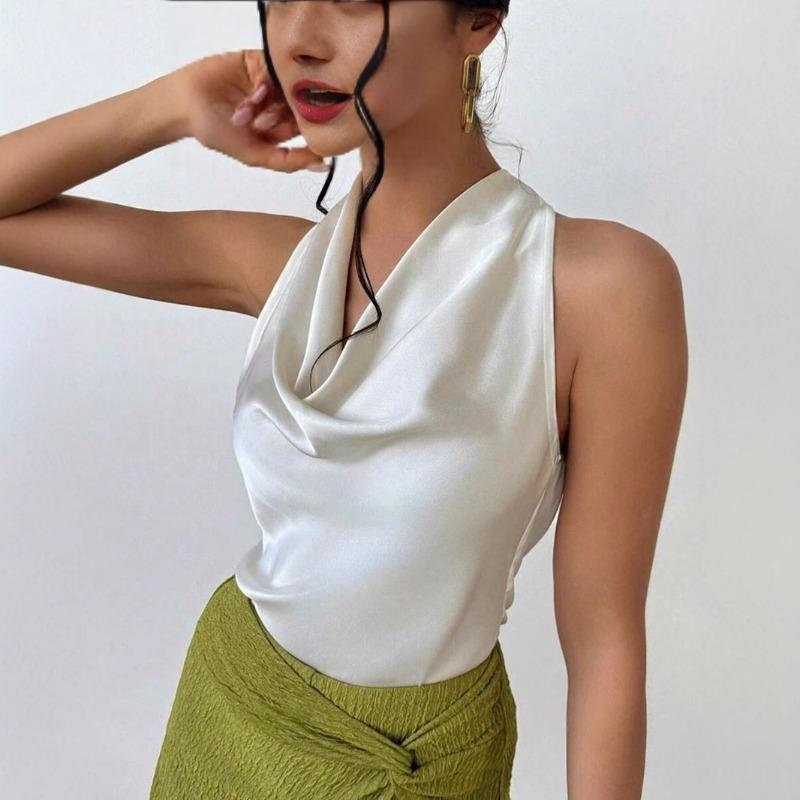 Женская летняя мода новый сексуальный топ без рукавов