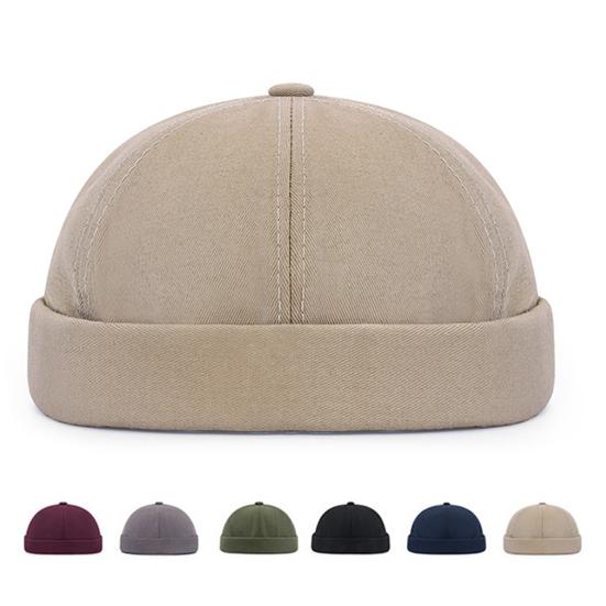 Landlord Hat No Brim Solid Color Hip Hop Hat Lightweight Breathable Soft