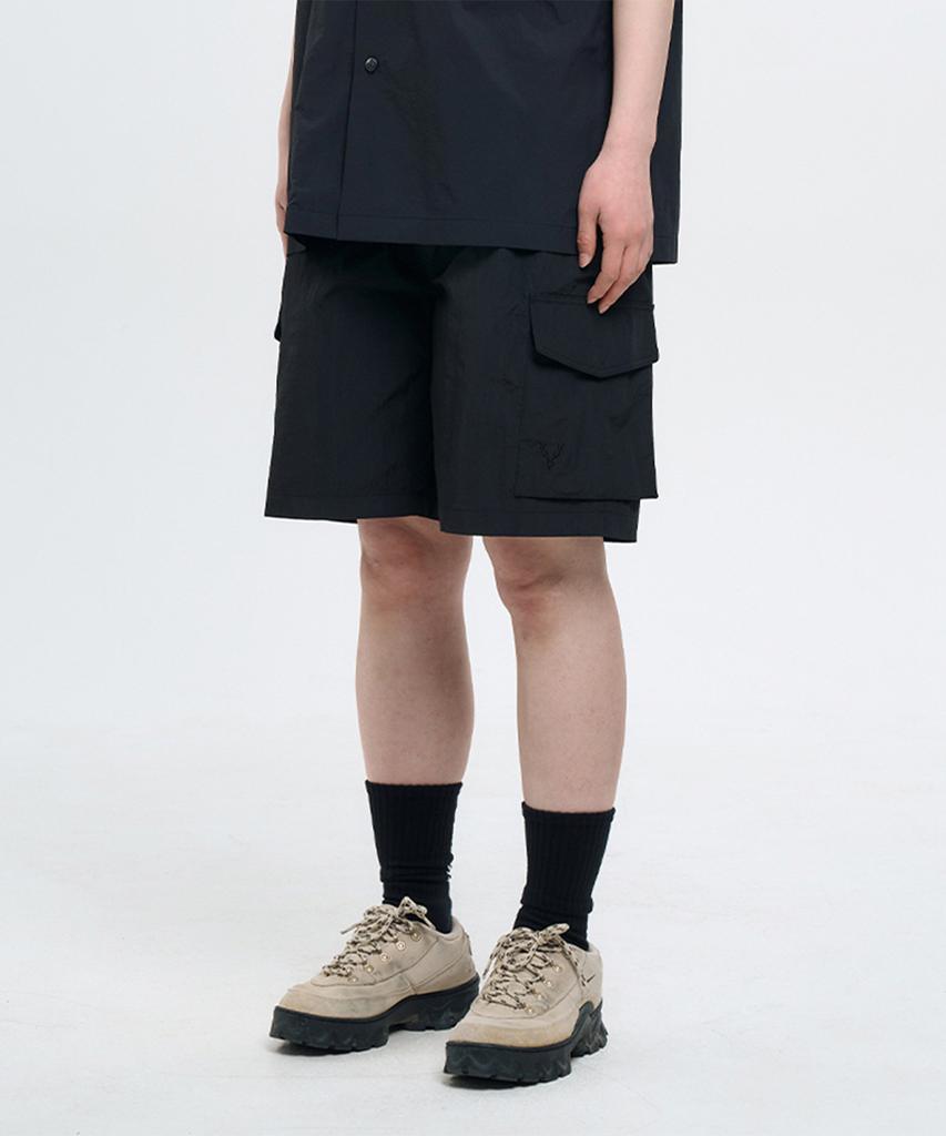 POLLUTION Ottoman Shorts Black