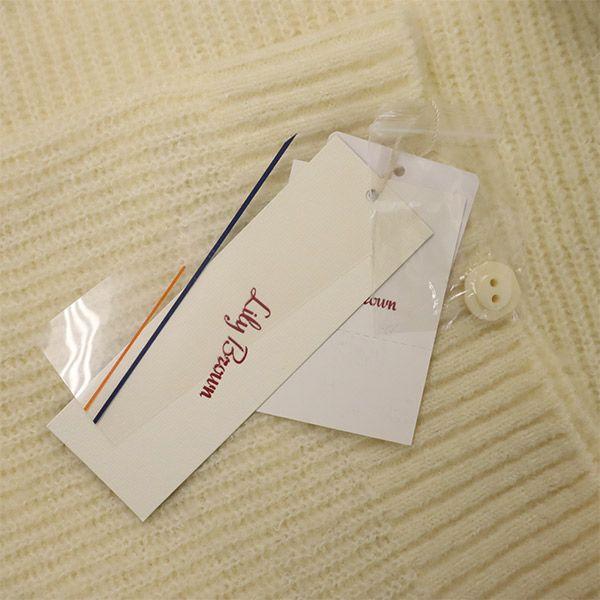 Неиспользованный кардиган Lily Brown с длинными рукавами и меховыми рукавами, вязаный, F белый, женский, б/у