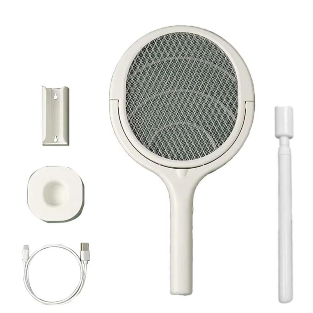 Rotating Head Fly Swatter Adjustable Angle Mosquito Zapper Electric Mosquito Swatter  Summer
