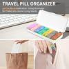 Коробка для хранения, органайзер для таблеток, чехол без BPA, большая емкость, несколько отделений, влагонепроницаемая, портативная дорожная таблетка