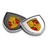 1Pcs 3D Metal Auto Door Shield Emblem Car Body Badge Sticker For Porsche Boxster Cayenne Panamera Macan Cayman 911 918 996 917 991