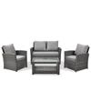 Patio Furniture Sets London Rattan 4 Pc Outdoor Furniture Setting Seater Lounge Sofa Chairs And Coffee Table For Outdoors Garden Patio Grey