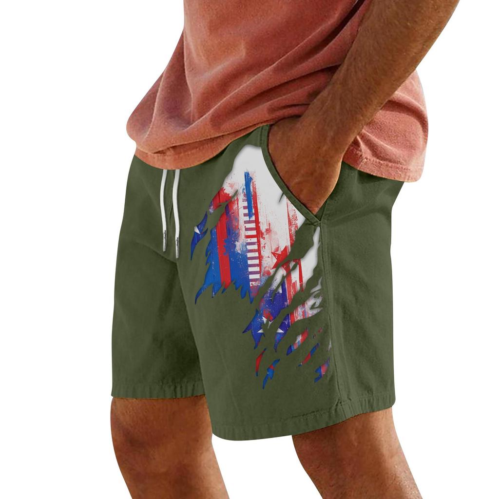 Мужские летние большие повседневные свободные спортивные брюки пляжные шорты