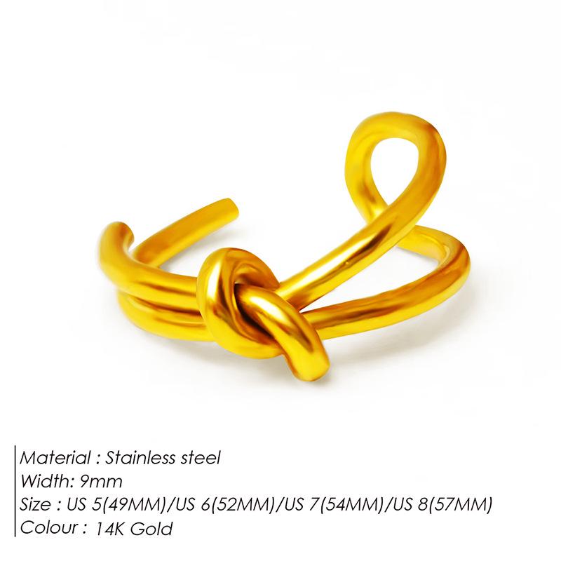 Модное кольцо из нержавеющей стали eManco: Кольцо Niche Design из титана с покрытием из 18-каратного золота