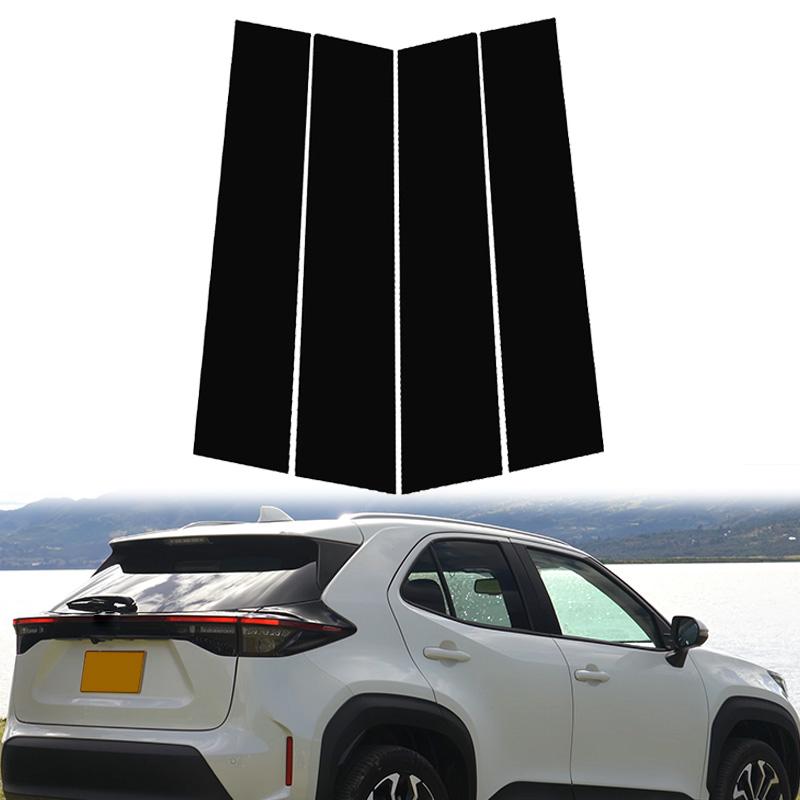 4 шт. наклейки на столбы автомобиля, отделка окон дверей, наклейки, подходят для Toyota Yaris Cross XP210 2020-2025