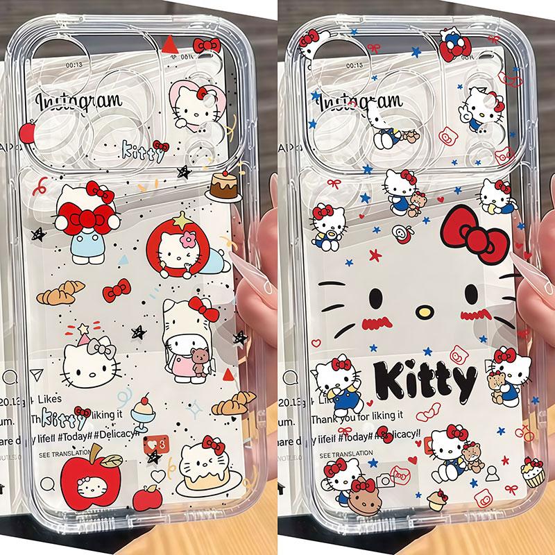Hello Kitty Transparent Casing For Motorola Moto G60 G73 G53 G72 G52 G71 G22 G30 Edge 40 Pro G32 G30S 5G Cartoon Thin Phone Case