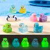 Glow-in-the-Dark Duck Figurines Resin Pixel Art Decor for Gaming Room Holiday Ornaments Garden Planter Accents