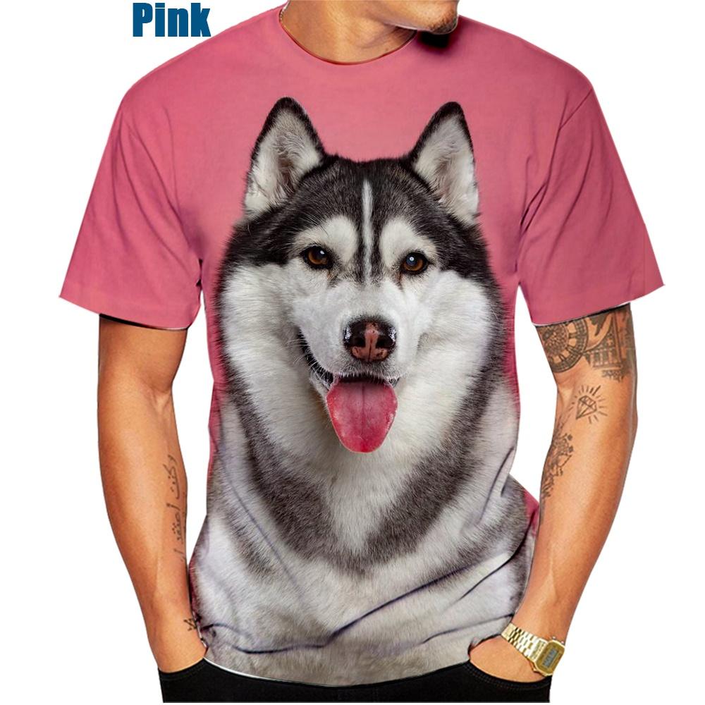 Летняя новая модная 3D футболка с изображением животных сибирского хаски, забавная личность, креативная летняя футболка с круглым вырезом