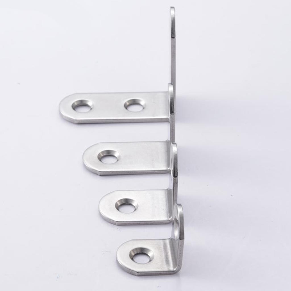 10pcs Corner Brace Stainless Steel L Bracket Heavy Duty Right Angles Bracket for Wood Chair Bookshelf Board Furniture