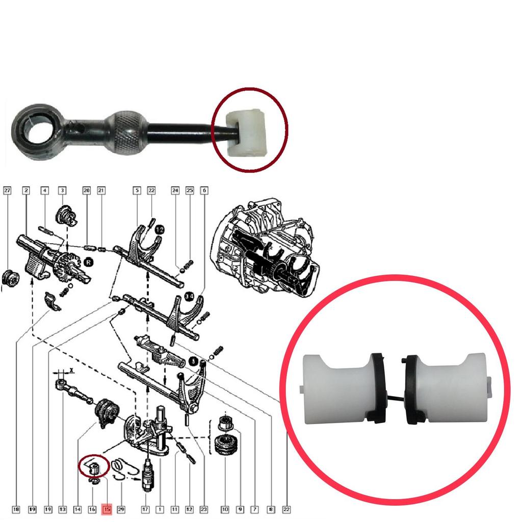 ESP652 Gear Lever Selector Bush for Renault 19 Megane Clio Kangoo Laguna Scenic Twingo Dacia Logan Sandero 7700872205 