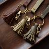Original French Goatskin Handmade Tassel, Car Key Pendant, Women's Bag Decoration, Custom Gift Keychain.