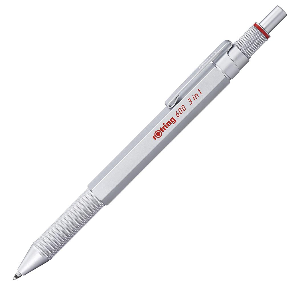Rotring Multi Pen Silver 600 3in1 2164109 rOtring Механический карандаш Роскошный пишущий инструмент Канцелярские принадлежности Сделано в Германии Чертежная ручка Профессиональная