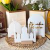 Islamic Muslim Party Ornament Ramadan Calendar Board with Wooden Base Mubarak Festival Party Supplies Islamic Muslim Calendar