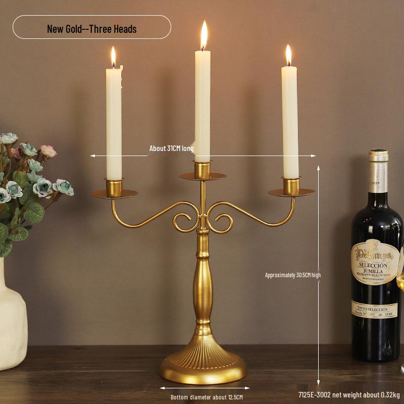 Винтажный французский подсвечник-украшение – Романтический европейский держатель для свечей для декора стола и фотосессий