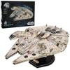 4D Build Star Wars Millennium Falcon 3D Model Star Wars Desk Decor for Fans and 3D Gift Idea for Ages 12 and Up Kit, Gift, Collectors, 223-Piece