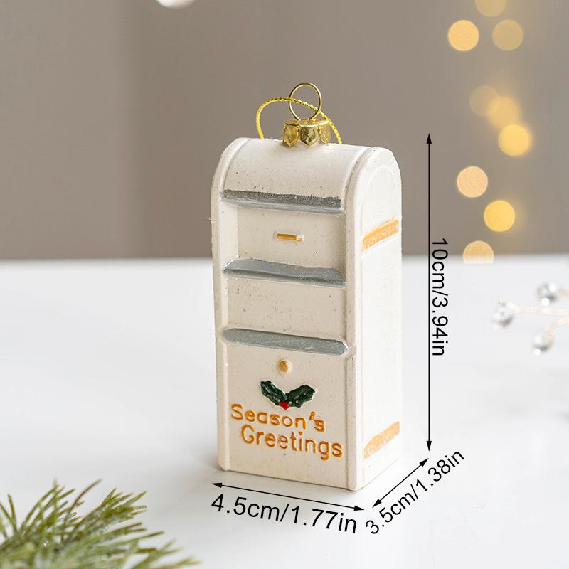 1Pc Christmas Tree Decorations White Nordic Style Pendants Platinum Plastics Multiple Styles