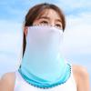 Outdoor Sun Protection Anti-UV Summer Sunscreen Mask Driving Face Mask Ice Silk Women Neckline Mask