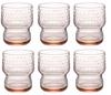 ADERIA Stacking Glass 280ml Reinforced Mouth AX Forte Tortoise Shell Set of 6 Made In Japan BC-708
