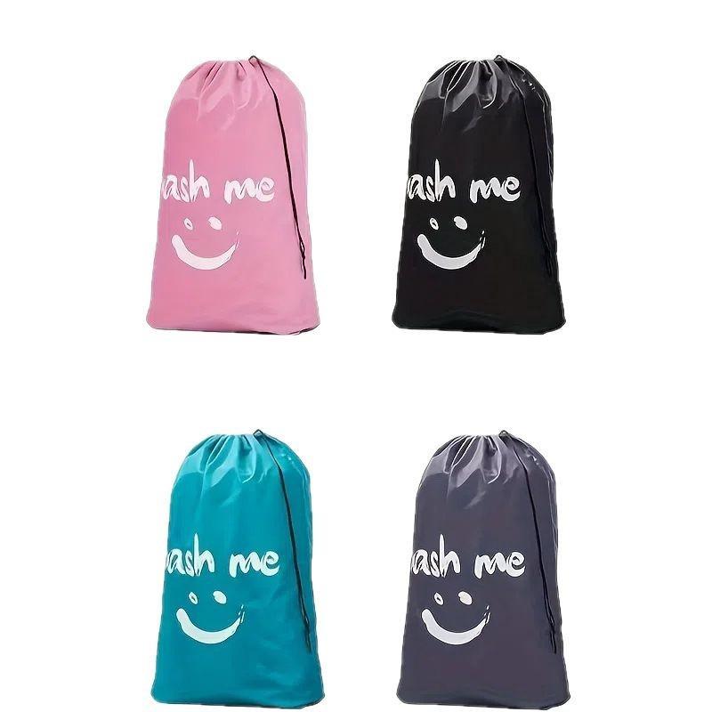 Oxford Cloth Drawstring Laundry Bag: Dustproof Travel Storage for Clothes